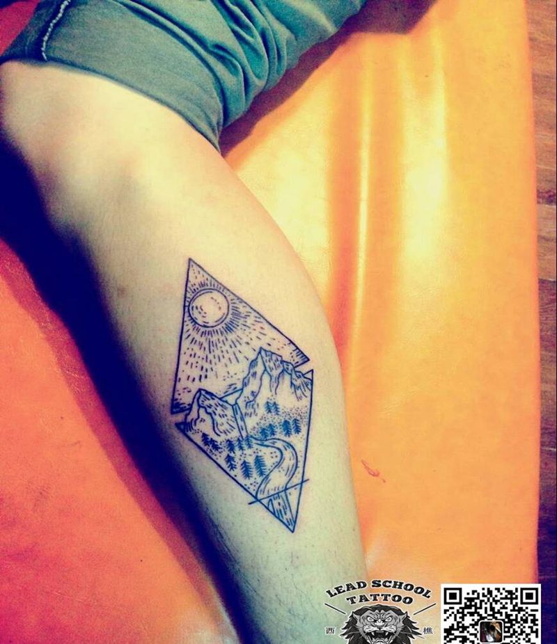 敬天地纹身图片