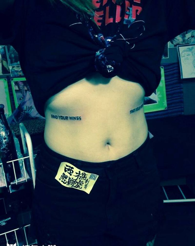 小英文纹身图片