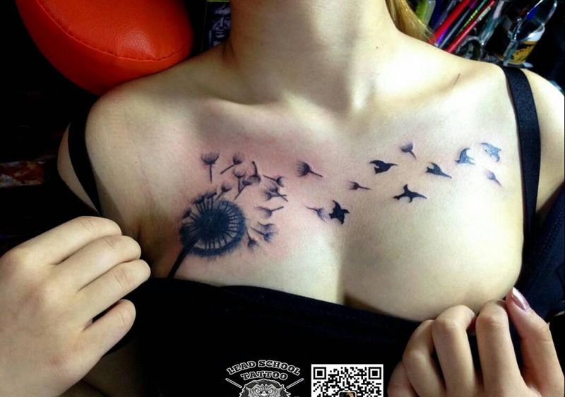 蒲公英纹身图片