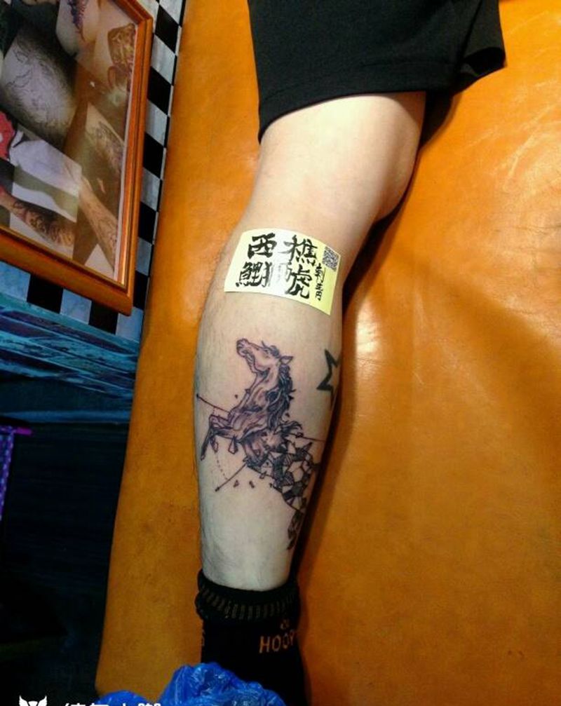 马儿纹身图片