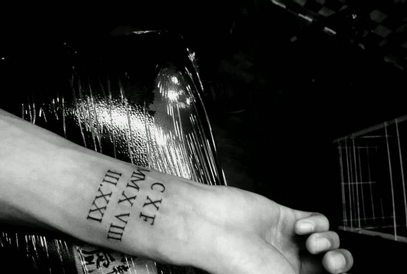 罗马数字纹身图片