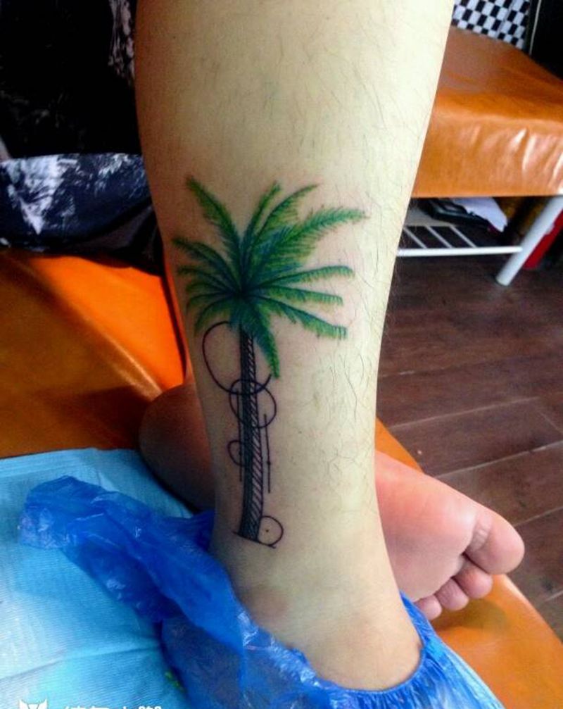 椰树纹身图片