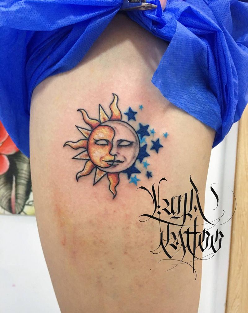 half face纹身图片