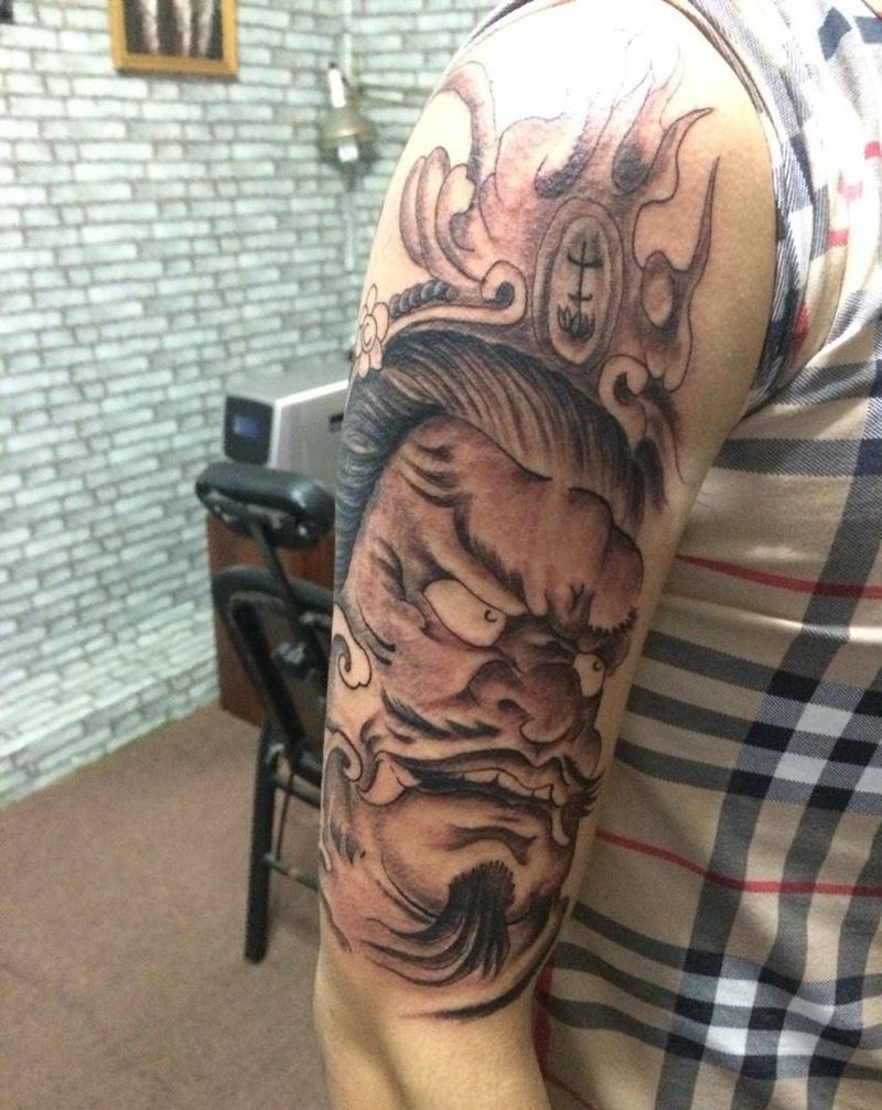 不动明王纹身图片_成品纹身图案