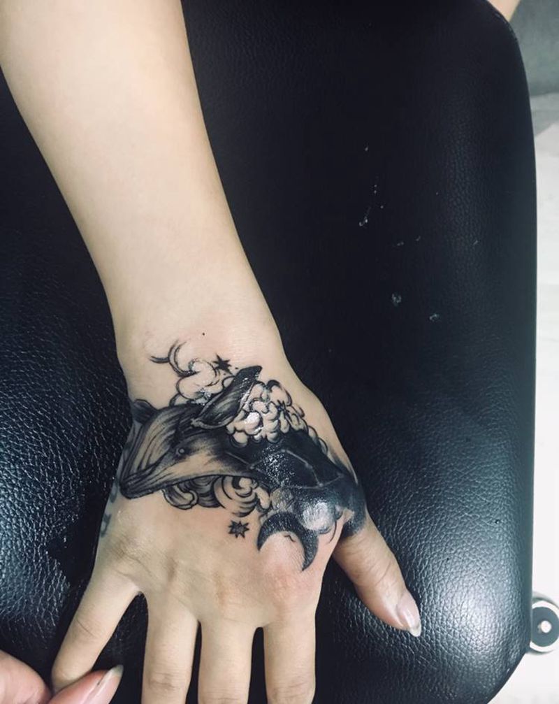 遮盖纹身图片_手部纹身图案