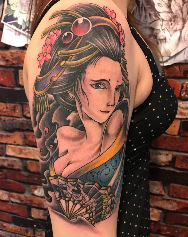 艺妓纹身图片