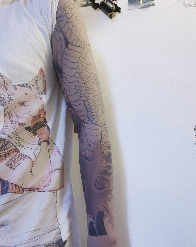 今日作业纹身图片_手部手臂新传统纹身图案