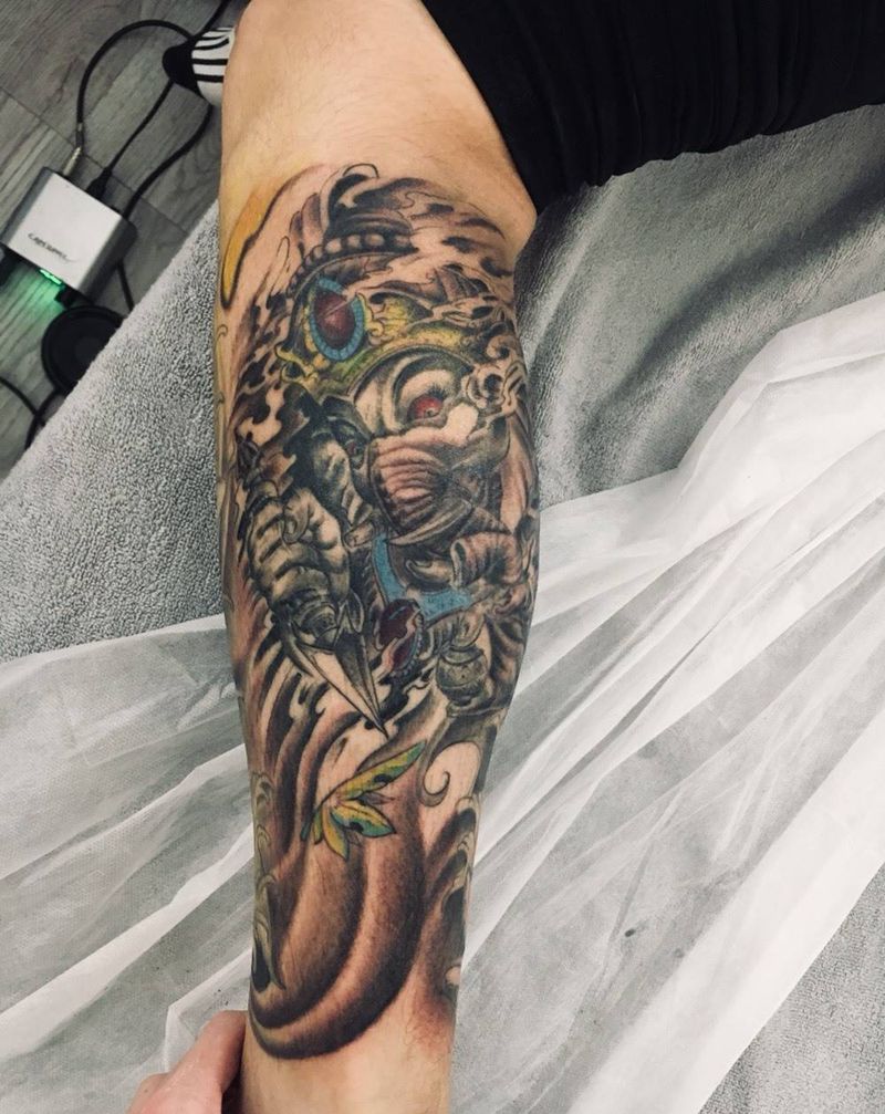 小腿未完待续，纹身图片