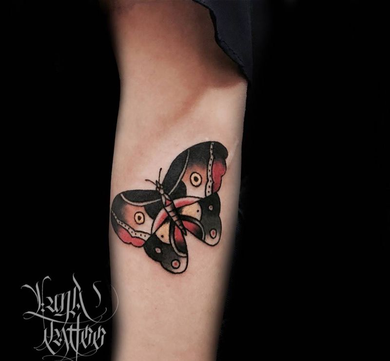oldschool蝴蝶纹身图片