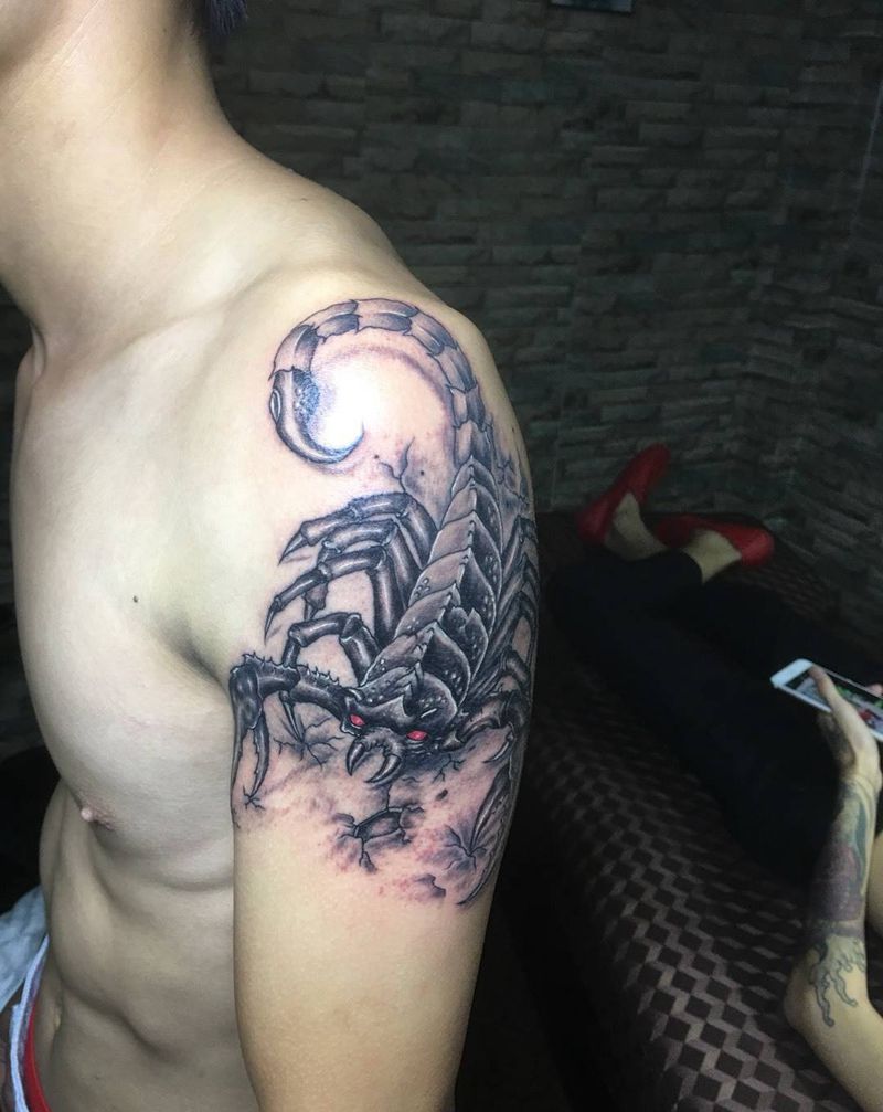 蝎子。纹身图片