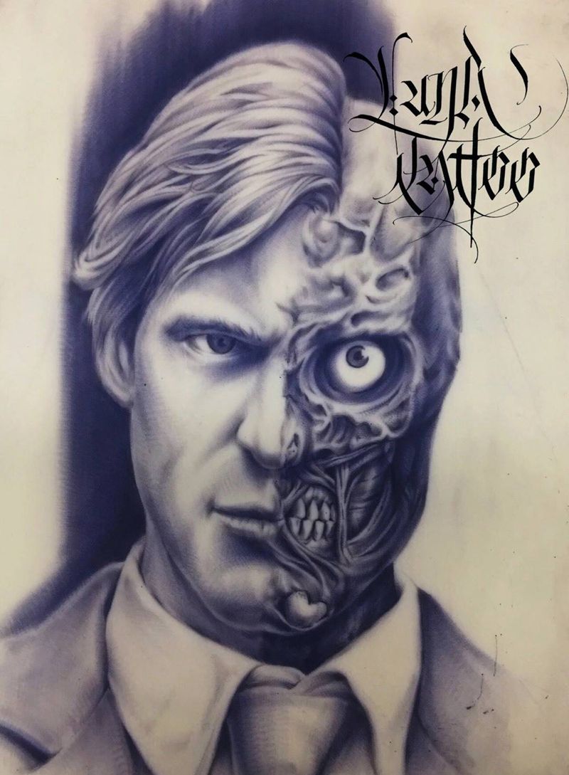 哈维登特纹身图片