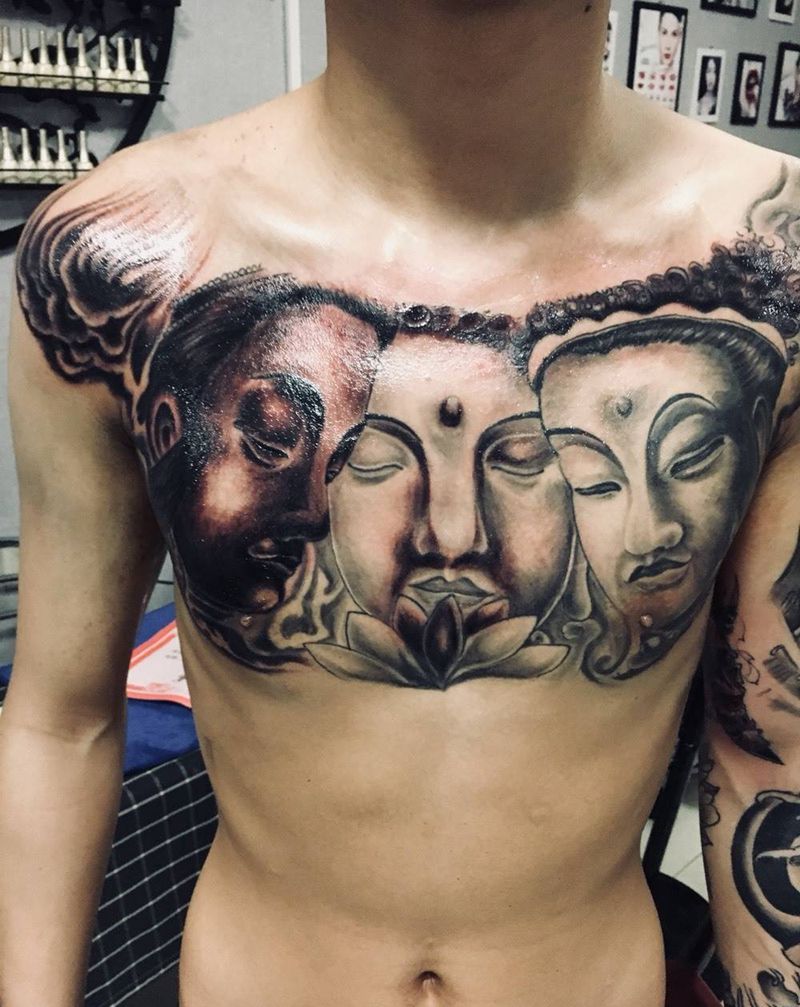 三面佛纹身图片