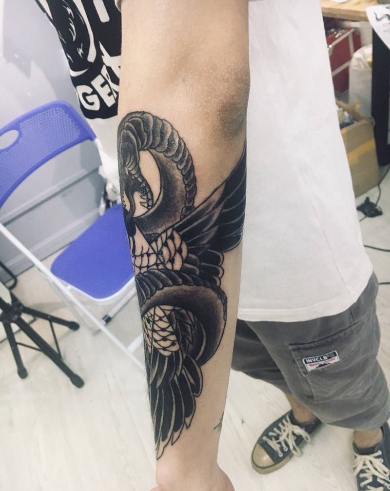 老传统，未完纹身图片