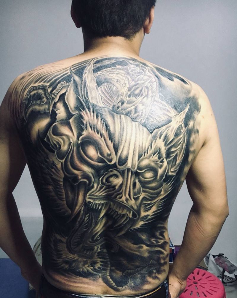 龙头纹身图片