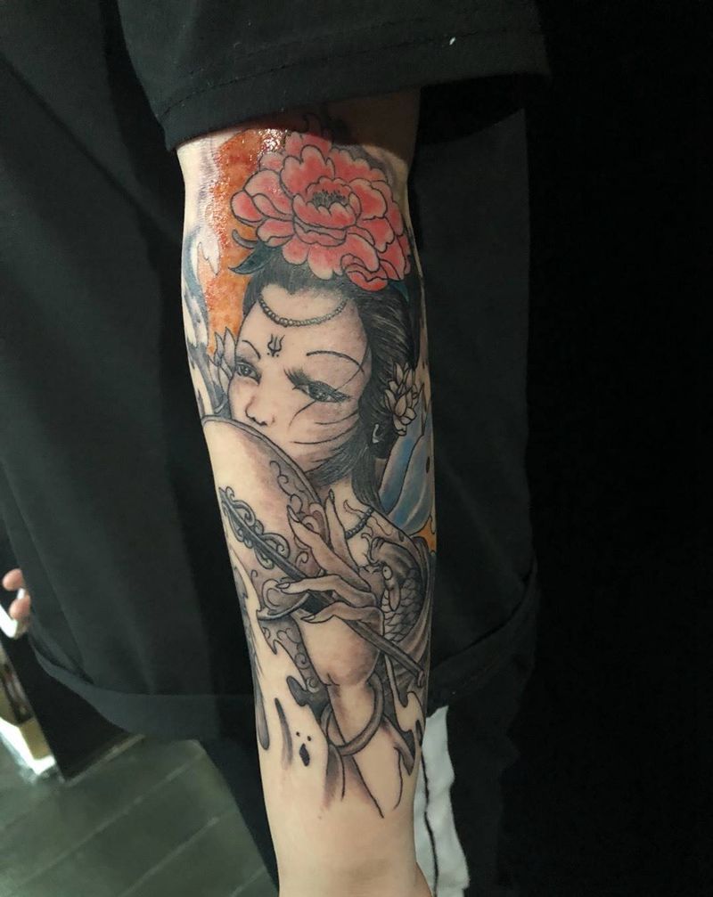 艺妓纹身图片
