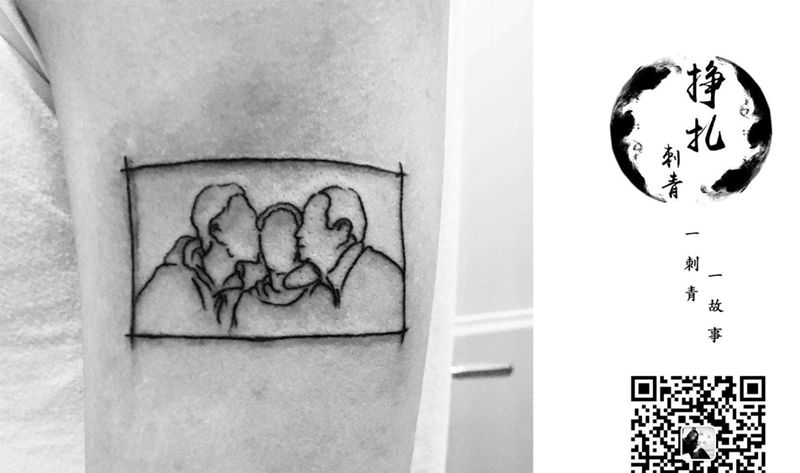 家纹身图片_手臂手部简笔画纹身图案