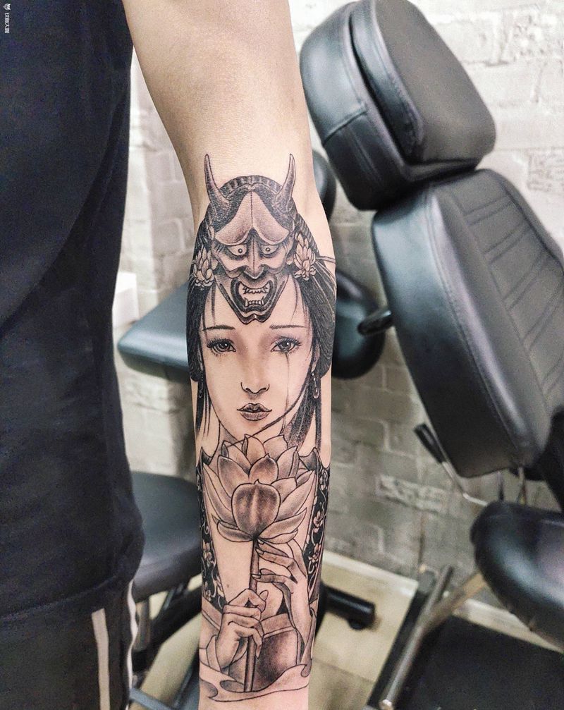 古风纹身图片_手臂新传统纹身图案