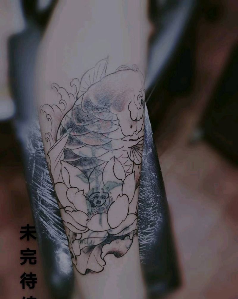 遮盖待续纹身图片_腿部纹身图案