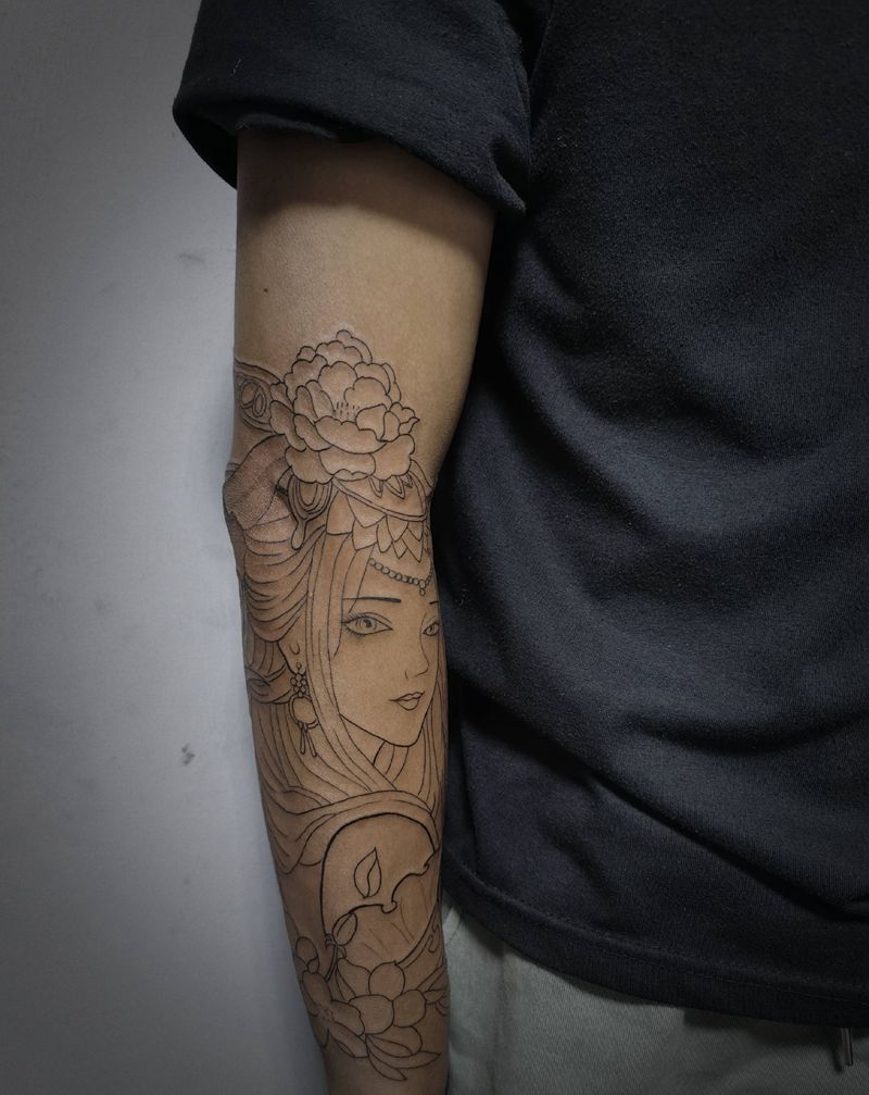 驻店师傅小作纹身图片_手臂手部新传统纹身图案