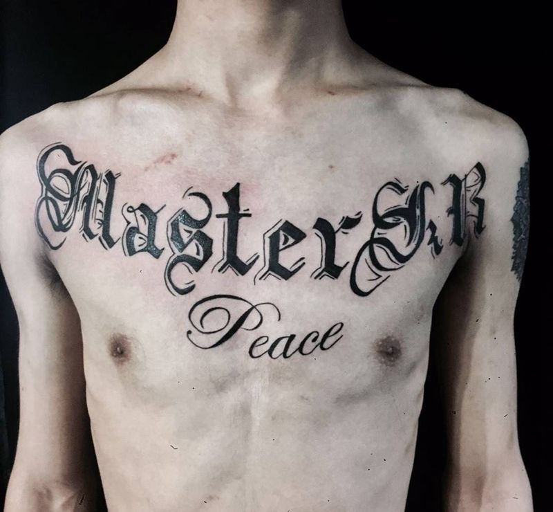 花体字纹身图片