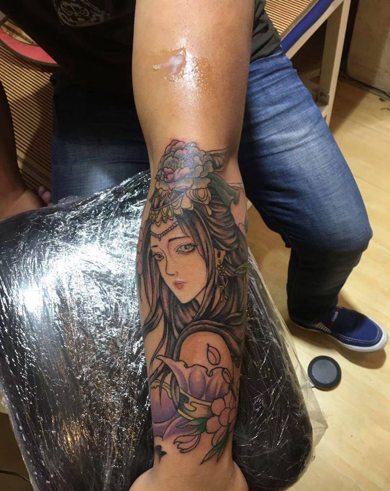 艺伎（原相机，无美颜）纹身图片_手部纹身图案