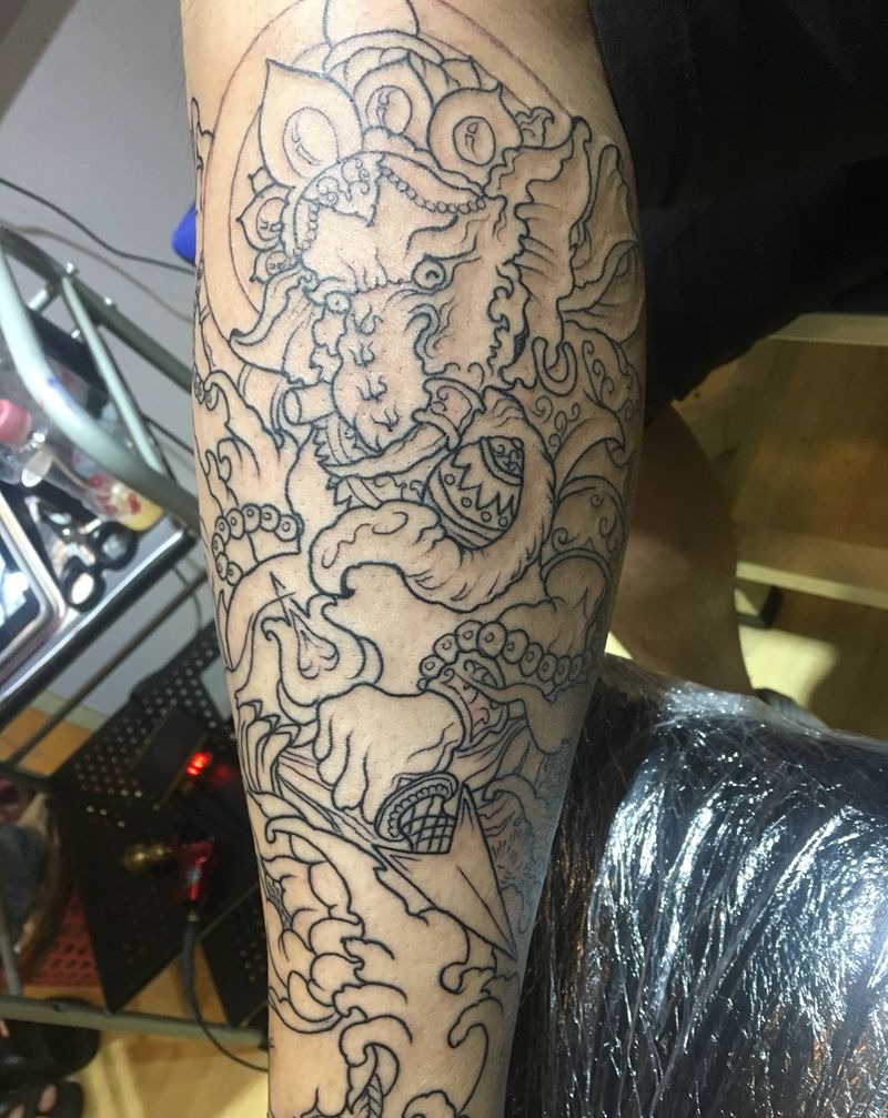 象（原相机，无美颜）纹身图片_脚部纹身图案