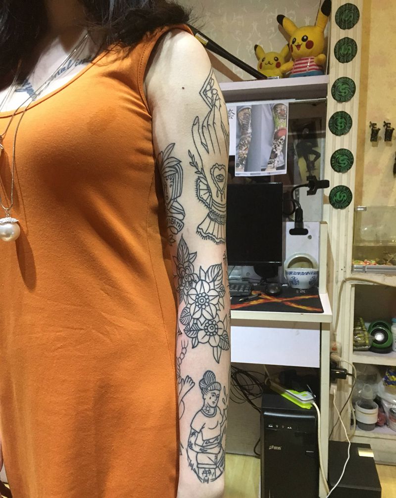 oldschool（原相机拍摄纹身图片_手部纹身图案