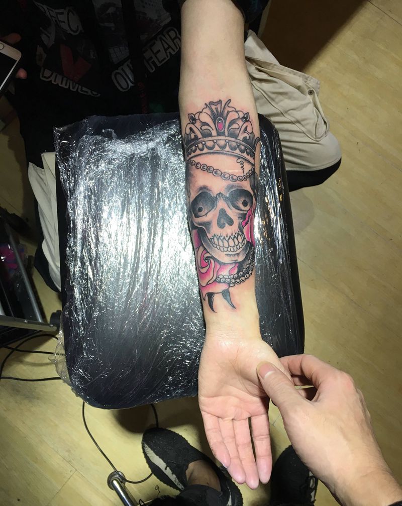 骷髅（原相机，无美颜）纹身图片_手臂纹身图案