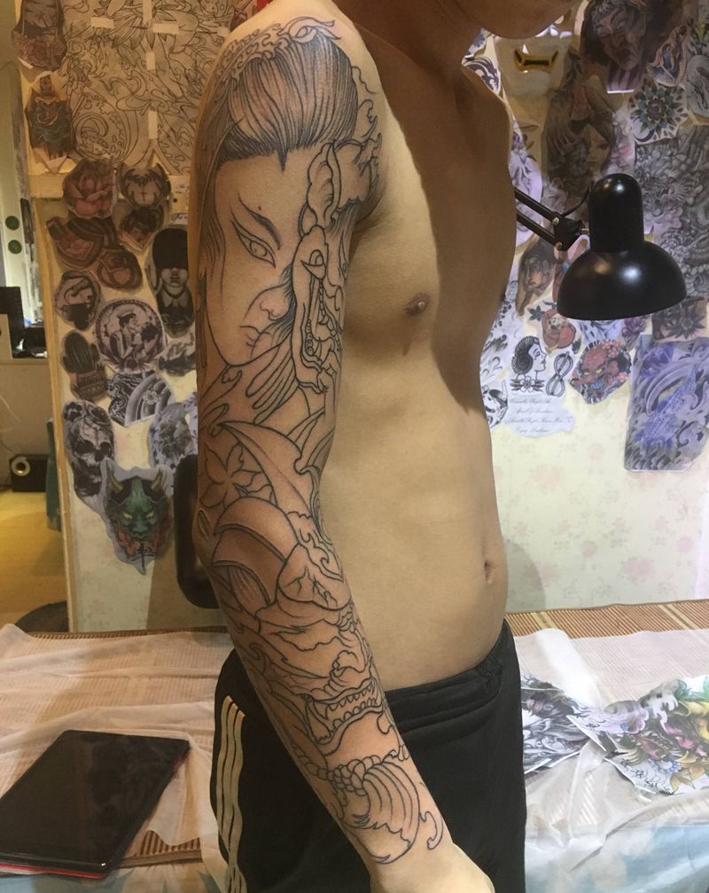 花臂（原相机，无美颜）纹身图片_手臂手部纹身图案