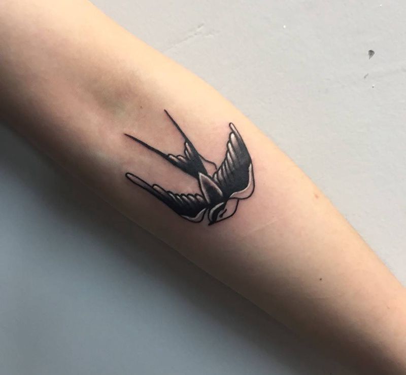 盖疤old school纹身图片