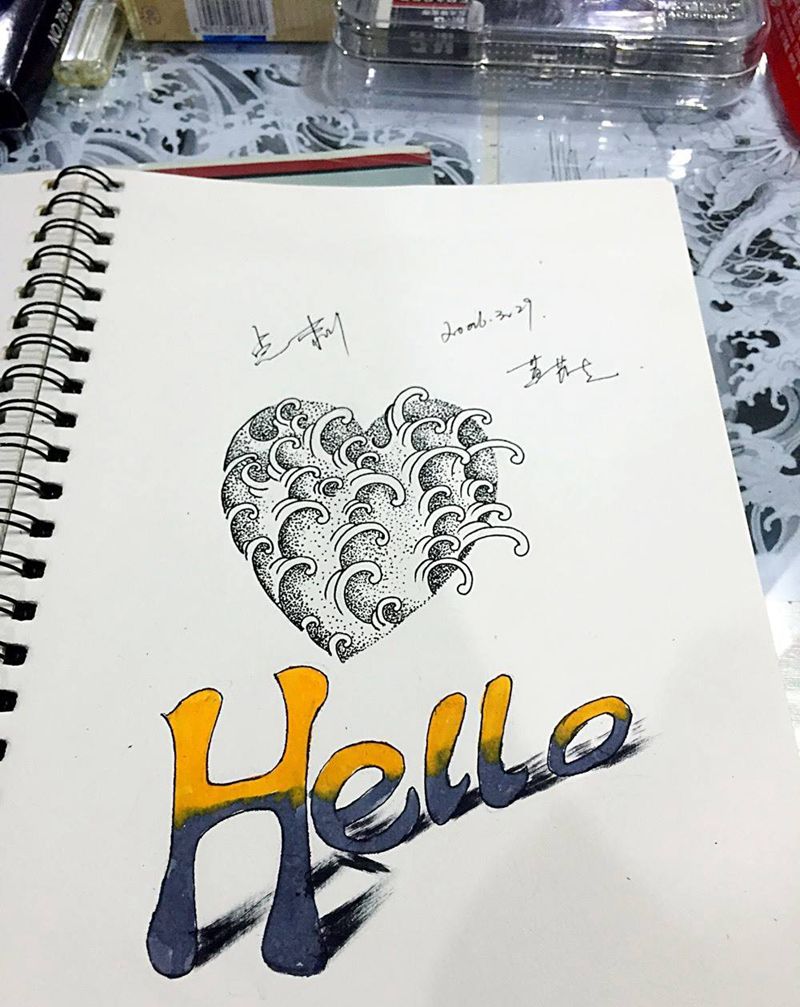 点刺纹身图片_手稿清新原创纹身图案