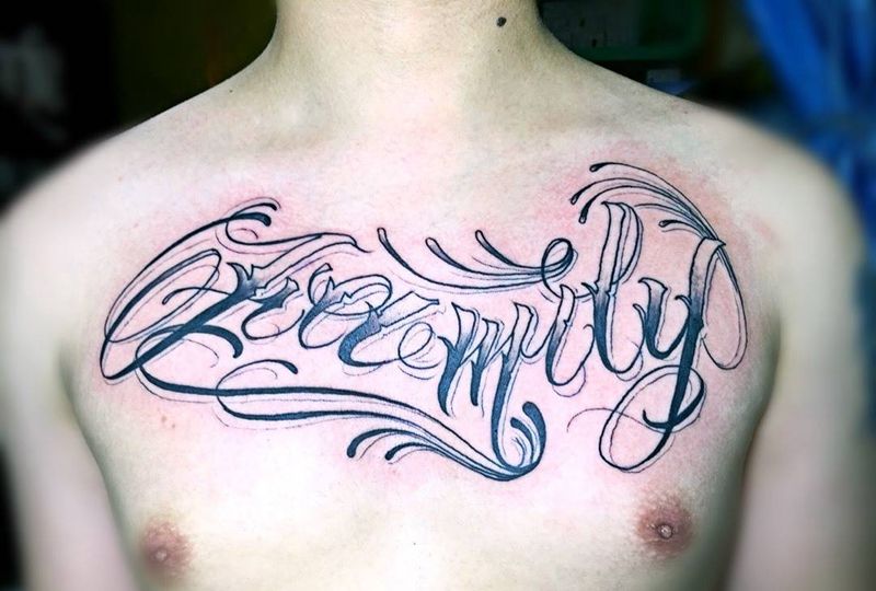 原创花体英文纹身图片