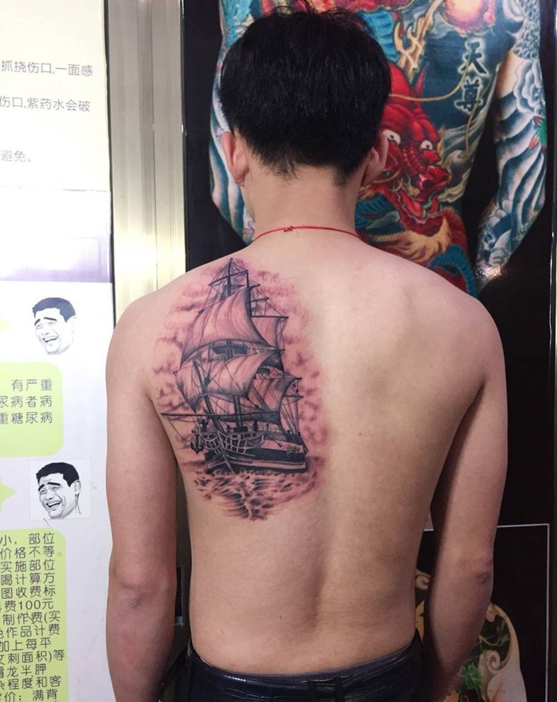 杨帆起航纹身图片