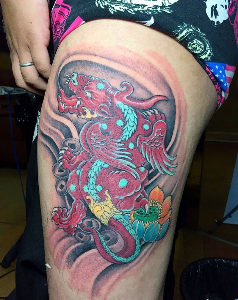 招财神兽纹身图片