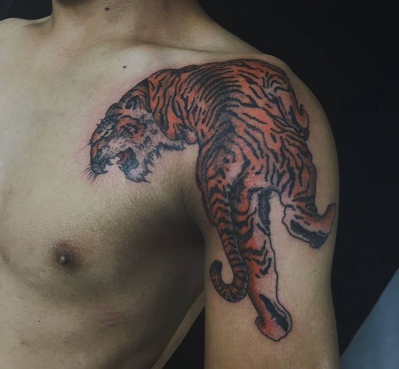 老虎纹身图片