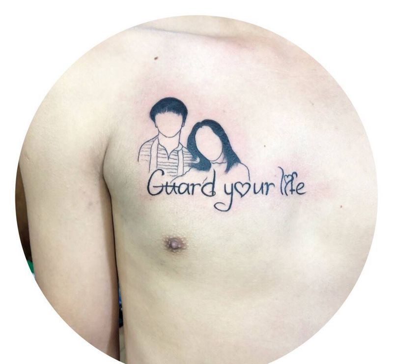 情侣套装纹身图片