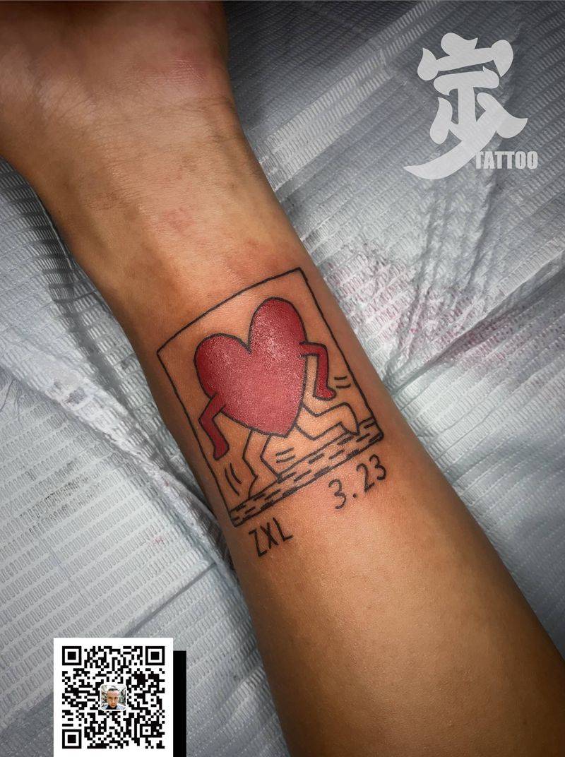 走心❤纹身图片_手部手臂New School纹身图案