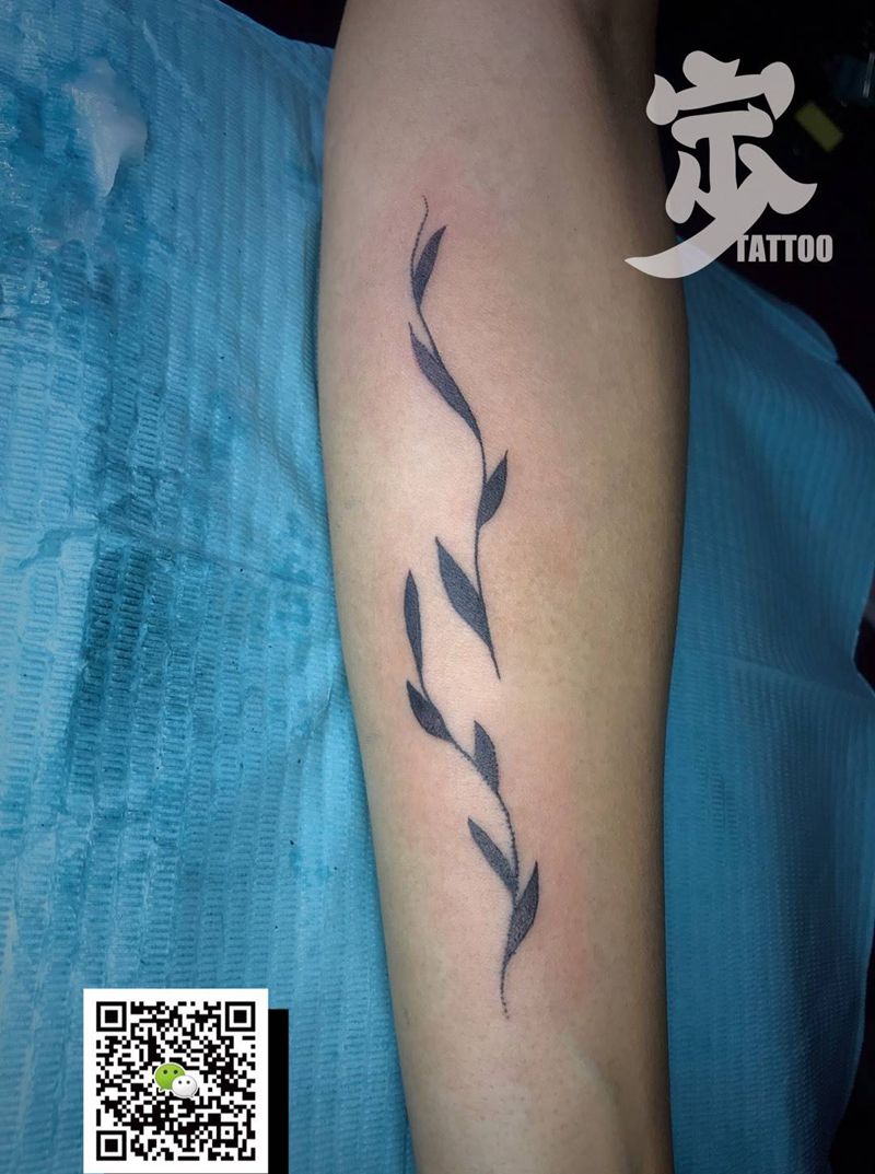 花藤纹身图片_手臂New School图腾小清新宁少Tattoo纹身图案