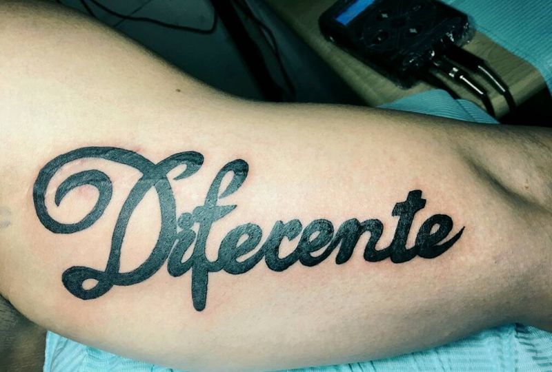 设计+英文花体字纹身图片_手臂欧美字符原创成品纹身图案