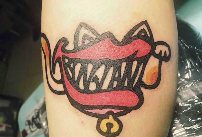 乐队LOGO纹身图片_腿部欧美贴纸成品纹身图案