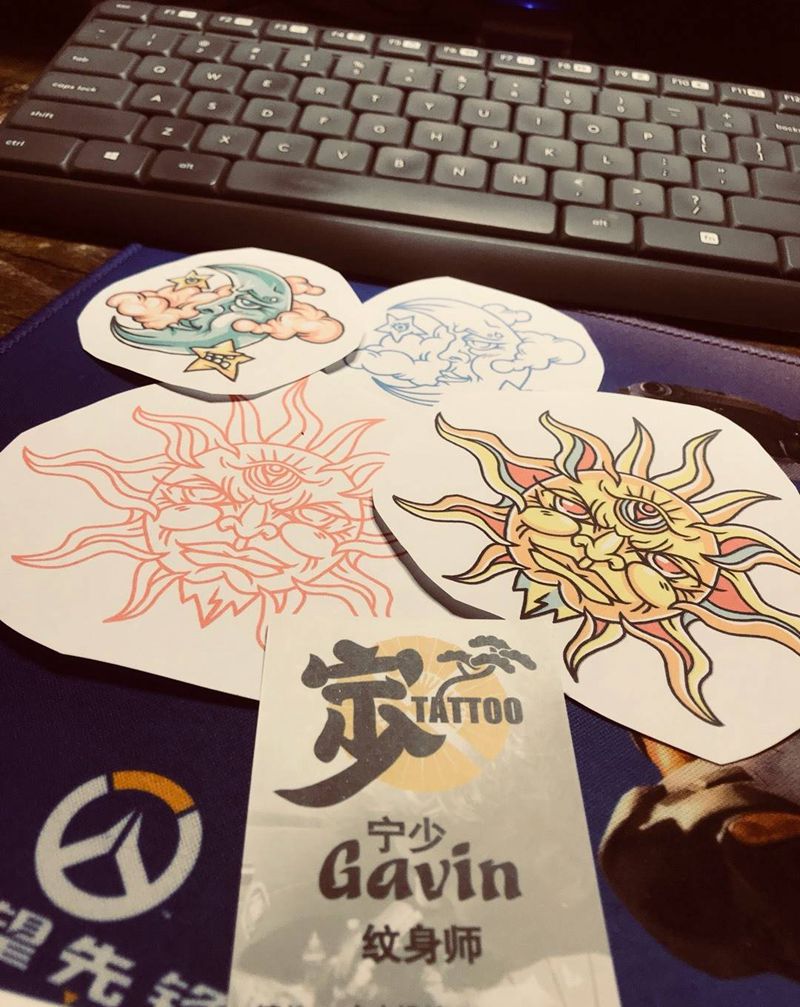 原创手稿+太阳☀月亮