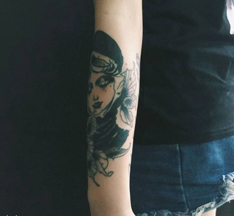 暗黑风格纹身图片