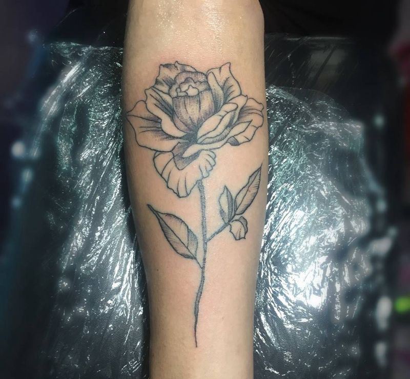 fia纹身图片_成品手臂清新植物纹身图案