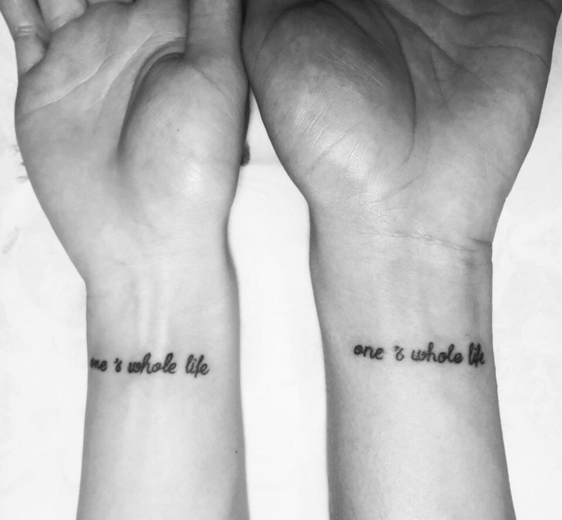 一对儿纹身图片_成品手臂清新字符纹身图案