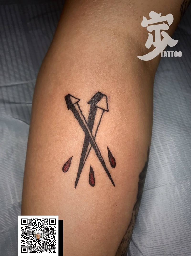 Old school小铁钉纹身图片_手臂Old School纹身图案