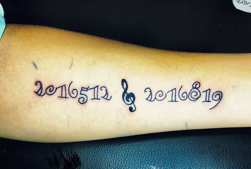 特别的纪念日纹身图片_手臂清新字符成品纹身图案