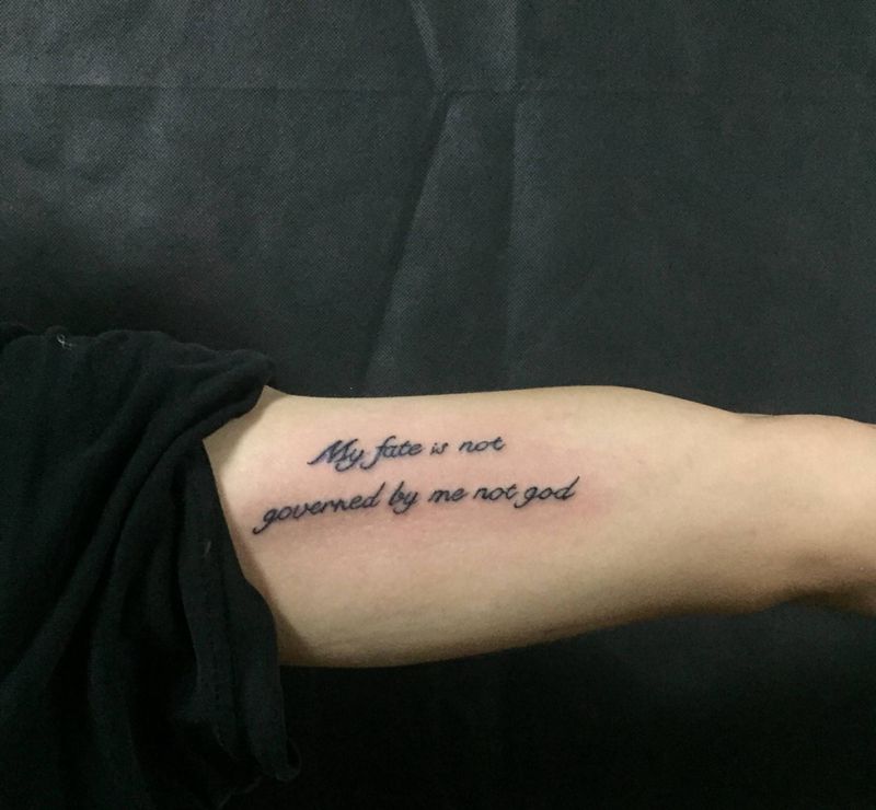 英文仔纹身图片_清新成品手臂字符原创纹身图案