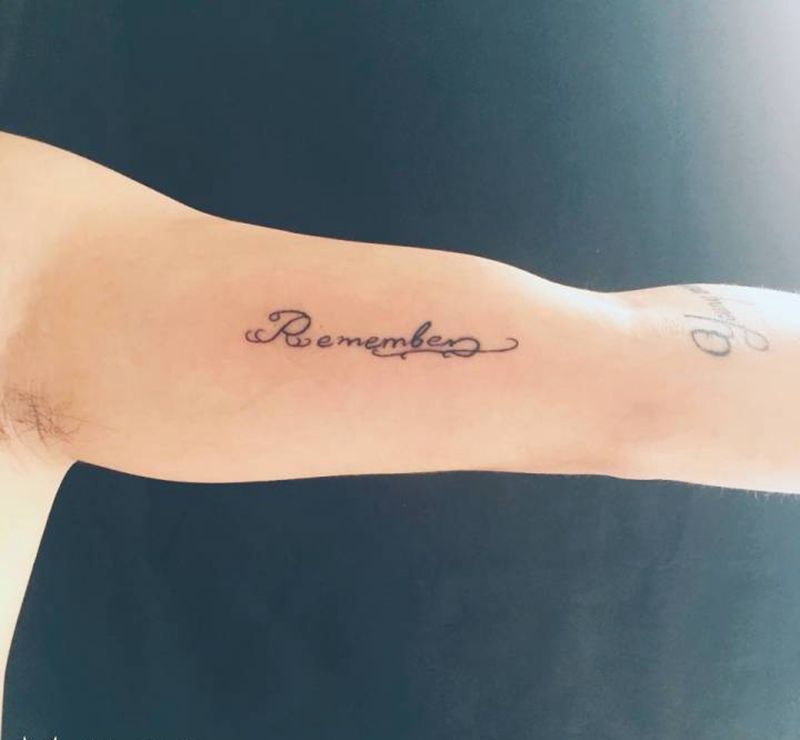 小英文纹身图片_成品手臂清新字符纹身图案