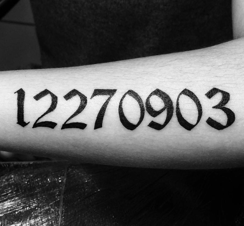 数字纹身图片