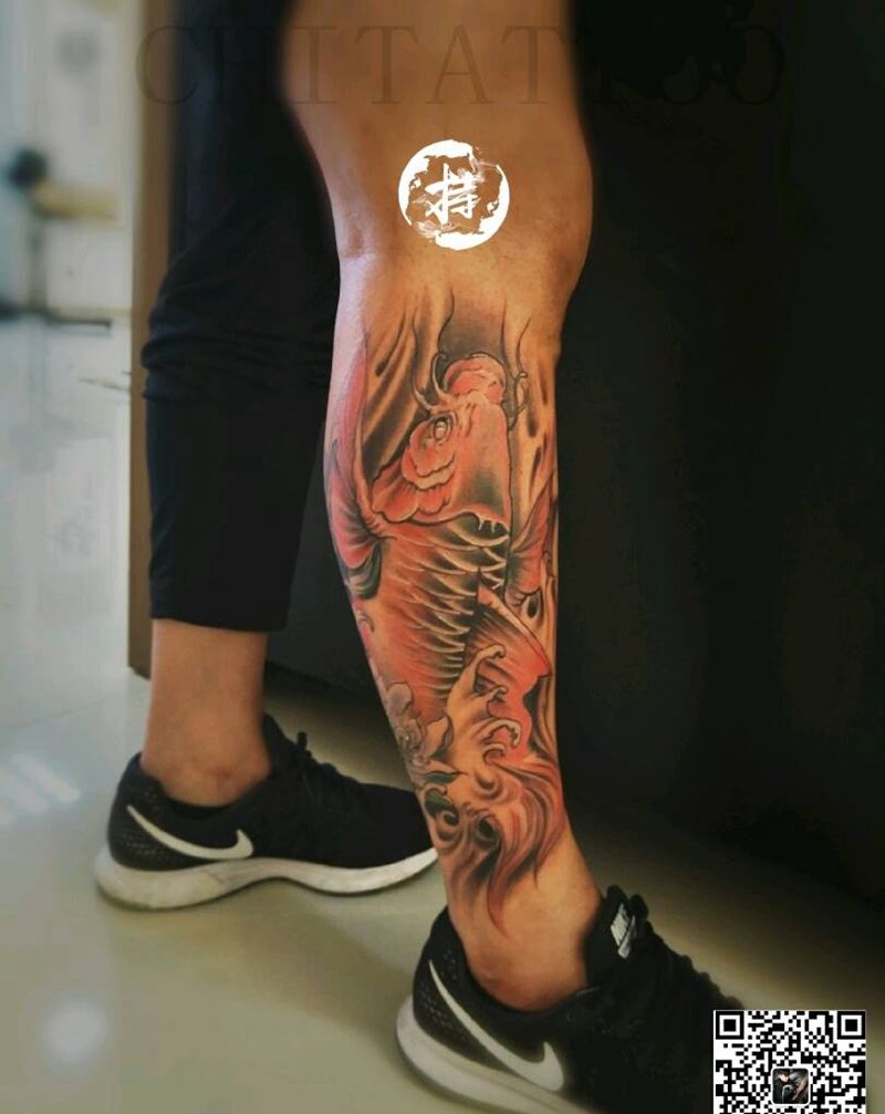 耗时6.5大鲤鱼纹身图片